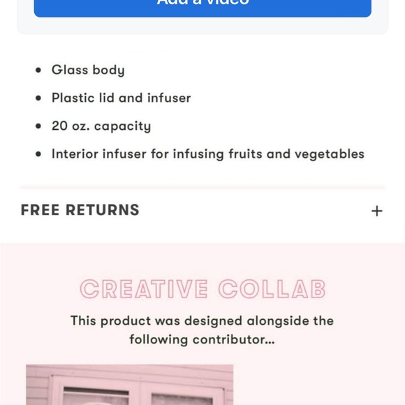 Ban.do ‘Be Nice To Yourself’ Infuser Water Bottle.  Brand New In Box. - Picture 5 of 5